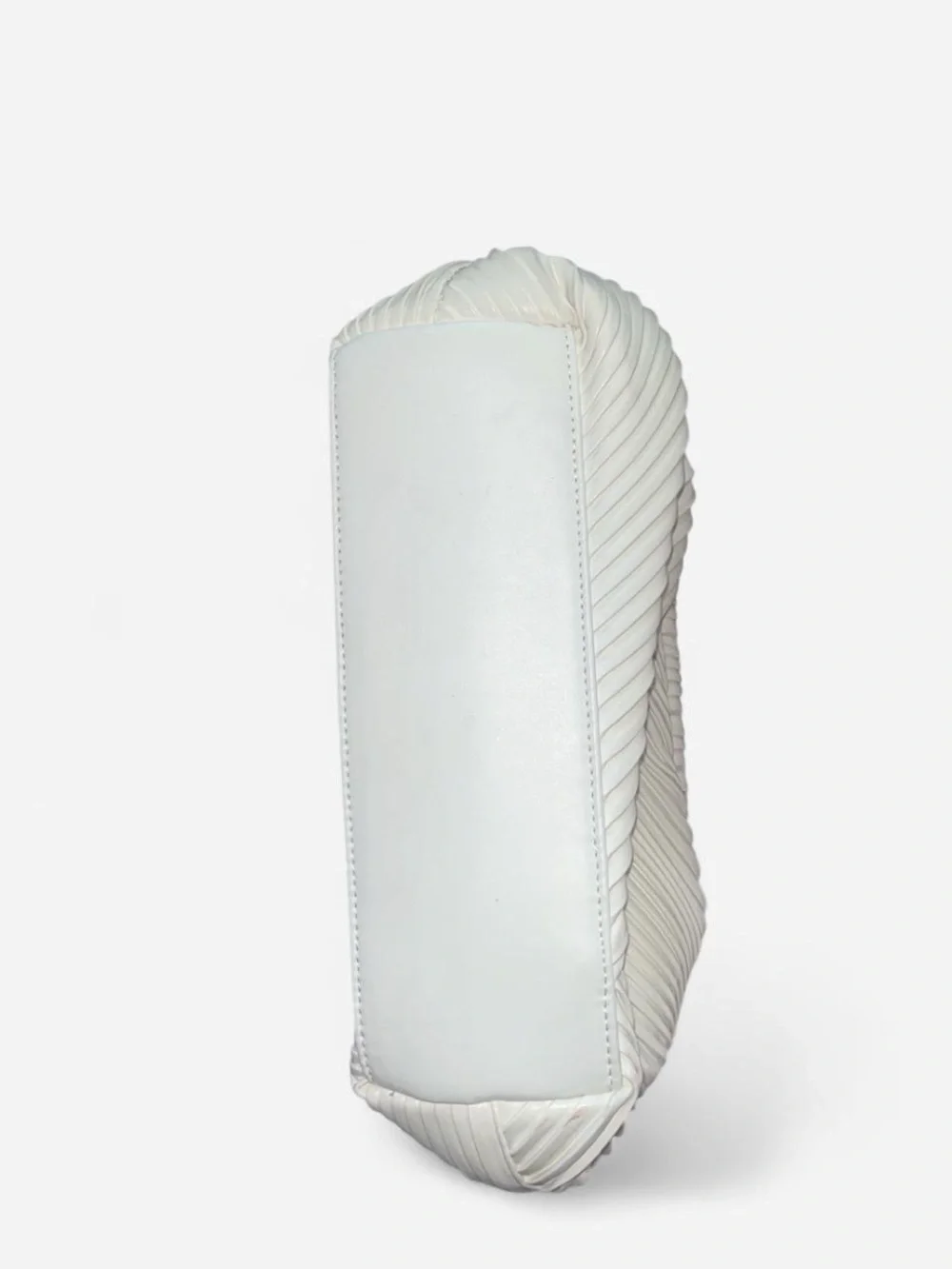 Elegant White Pleated Clutch Wristlet
